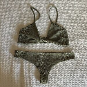 Handmade snakeskin bikini